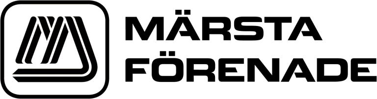 Svart logotyp för Märsta Förenade