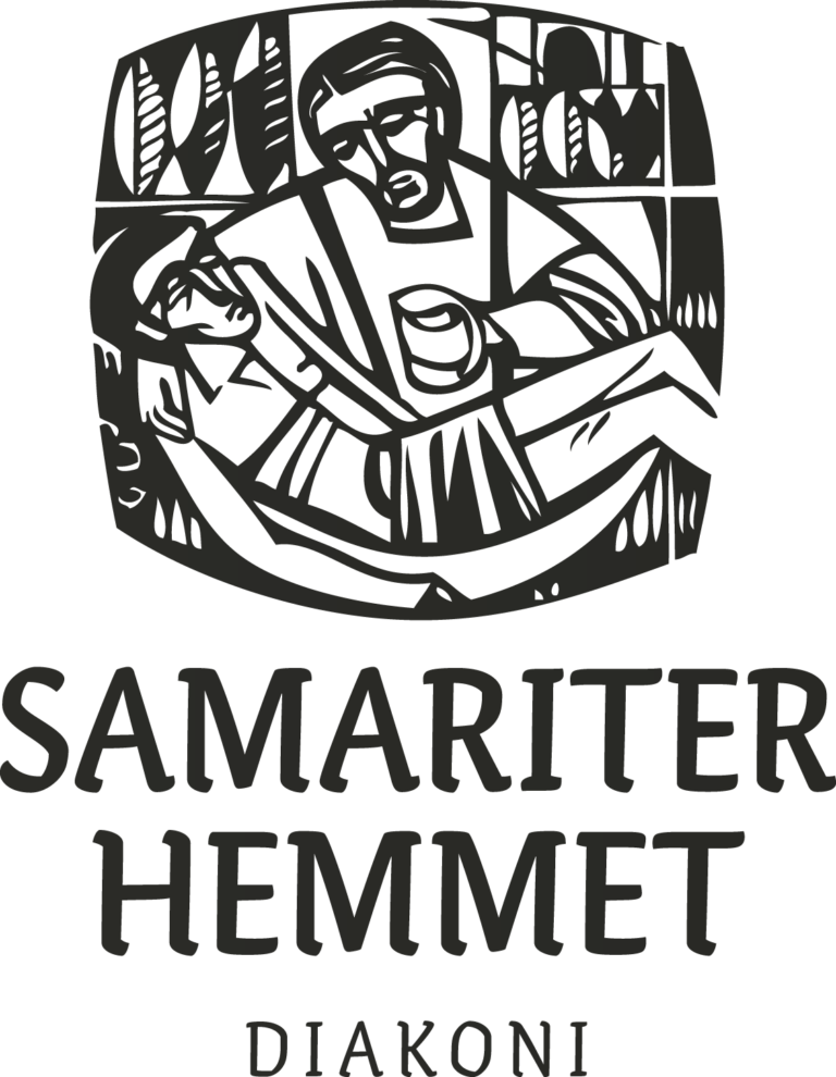 Svart logotyp för Samariterhemmet Diakoni